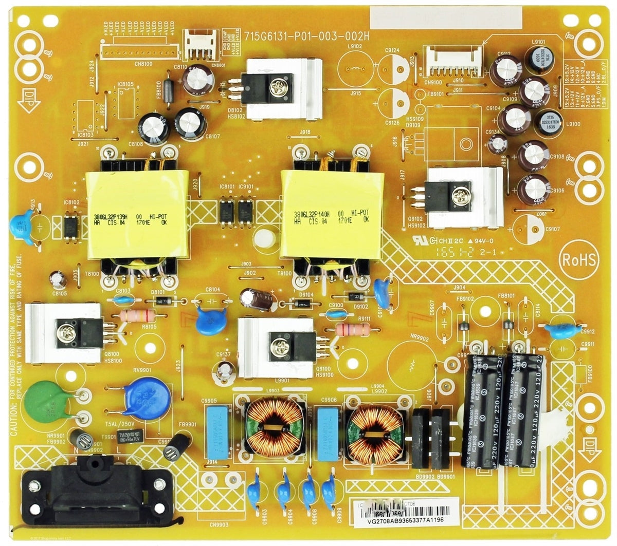 ADTVG2708AB9 Vizio Power Supply, 715G6131-P01-003-002H, D40F-E1