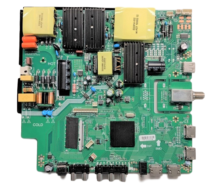 AE0012251 RCA Main Board / Power Supply, LDD.M3458.A138, AE0012251, RTU5540-B, ONA43UB19E04