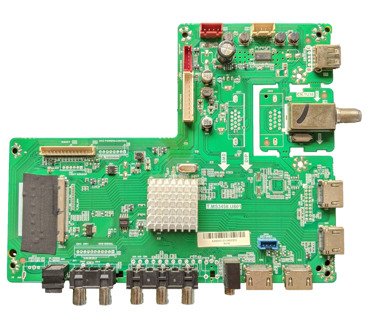 AE0013363 RCA Main Board, T.MS3458.U801, AE0013363, RTU6549-C