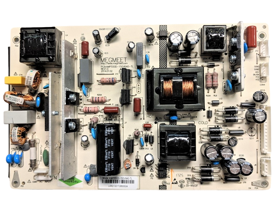 AMP550D-150V640-TL RCA Power Supply, E255554, J55LV842