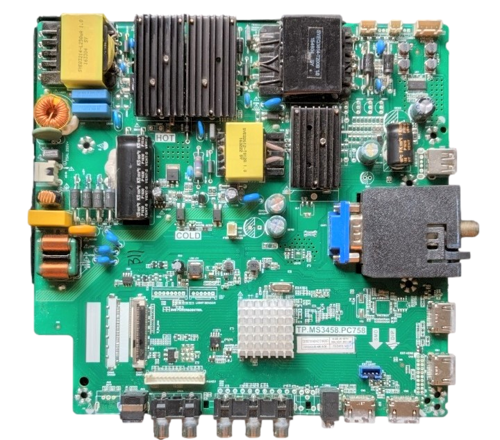 B2IV58CE-Main Sceptre Main Board/Power Supply, A16089743, TP.MS3458.PC758, B2IV58CE