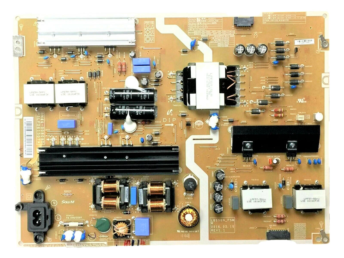 BN44-00808D Samsung Power Supply, PSLF261S07A, L65S6N_FSM, UN65KU6300FXZA, UN65KU630DFXZA, UN65K650DFXZA, UN60KU6300FXZA, UN65KU6500FXZA, UN65MU6500FXZA, UN65MU6300FXZA, UN65KU6290FXZA, UN65KU650DFXZA, UN65KU6070FXZA, UN60KU8000FXZX, UN60KU6270FXZA
