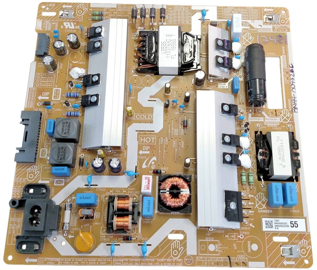 BN44-00932C Samsung Power Supply, L55E6_NSM, PSLF171301A, UN55NU7100FXZA, UN50NU7100FXZA, UN55NU7300FXZA, UN55NU7400FXZC, UN55NU7300FXZC, UN55NU740DFXZA, UN55NU7100FXZC, UN55NU7200FXZC, 55NU740DFXZA, UN50NU7100VXZA, UN55NU710DFXZA, UN55NU7500FXZX