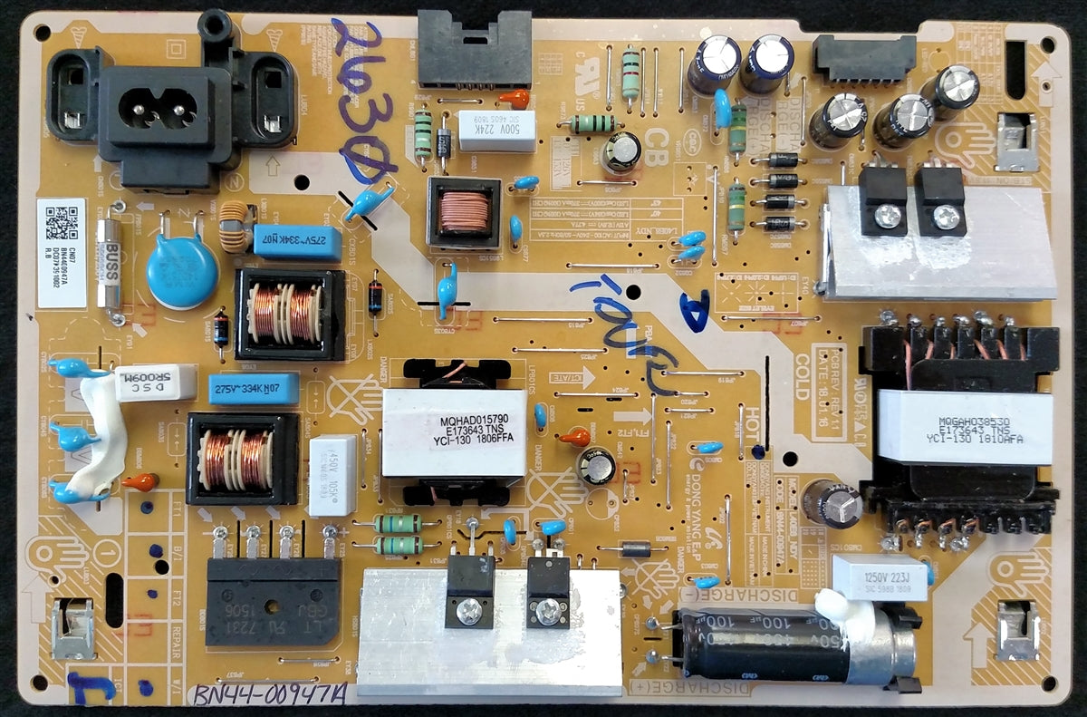 BN44-00947A Samsung Power Supply, L40E6_NDY, UN43NU7100FXZA, UN40NU7100FXZA, UN40NU7200FXZA, UN40NU6070FXZA, UN43NU710DFXZA
