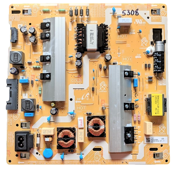 BN44-01058A Samsung Power Supply, BN44-01058B, L55E7_THS, L55E7N_THS, 765E7N_THS, QN50Q60TAFXZA, QN55Q60TAFXZA, QN50Q60TAFXZX, QN55Q6DTAFXZA, QN58Q60TAFXZA