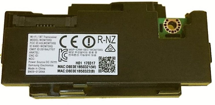 BN59-01264B Samsung Wi-Fi Board, WCM730Q, QN55Q6FNAFXZA, QN55Q8FNAFXZA, QN75Q6FNAFXZA, UN65NU8000FXZA, UN49NU8000FXZA, QN49Q6FNAFXZA, QN65Q7FNAFXZA, QN65Q60RAF, UN75NU8000FXZA, QN82Q8FNBFXZA