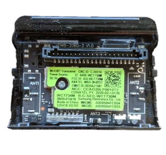 BN59-01341B Samsung Wifi Board, WCT730M, BN59-01341B, UN55TU7000FXZA, UN65TU7000FXZA, UN75TU7000FXZA, UN82TU70000FXZA