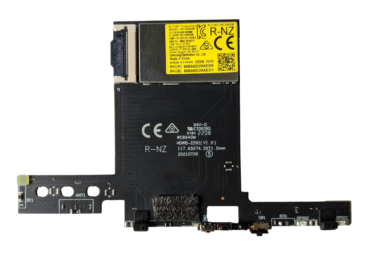 BN59-01394A Samsung Wi-Fi Board, 117.65X74.5XT1, QN75QN900BF, QN75QN900BFXZA