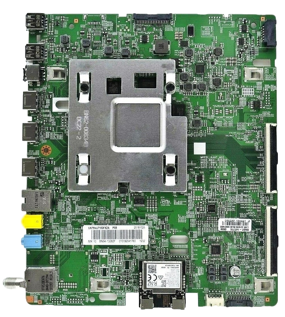 BN94-13282F Samsung Main Board, BN97-14777E, BN41-02635B, UN75NU7100FXZA, UN75NU710DFXZA, UN75NU7200FXZA, UN75RU7200F