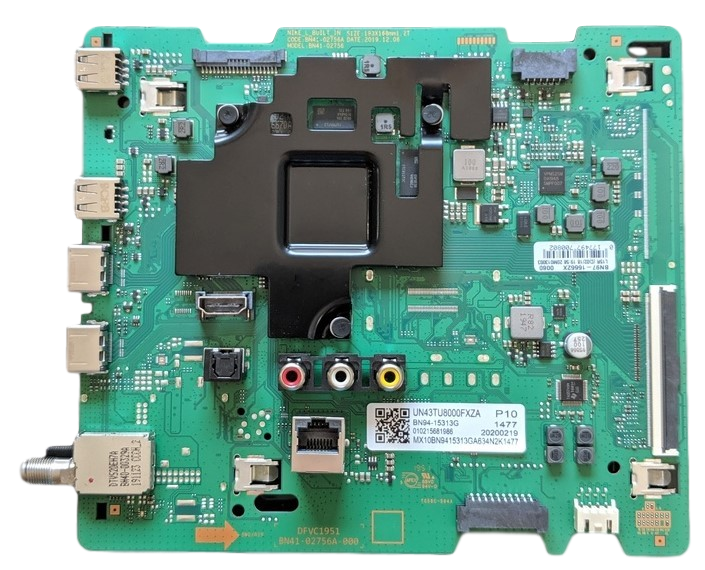 BN94-15313G Samsung Main Board, BN97-16662X, BN41-02756A, DFVC1951, UN43TU8000FXZA, UN43TU800DFXZA