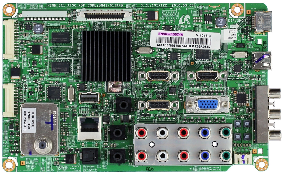 BN96-15074A Samsung Main Board, BN41-01344B, PN58C550G1FXZA, PN58C550G1FXZA UY01