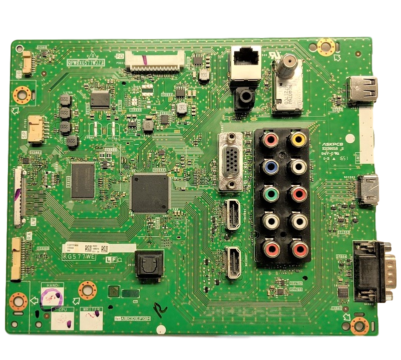 DUNTKG577FM06 Sharp Main Board,  KG577WE, QPWBXG577WJZZ, KG577FM06, LC-60LE661U