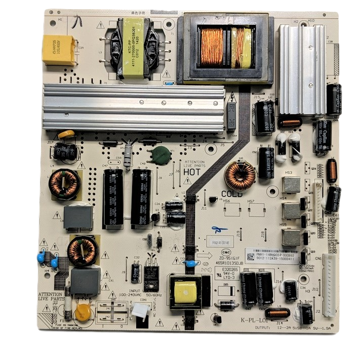 E505BV-FMQK Sceptre Power Supply, 465R1013SDJB, PMH1-14AHQ426, 9012-112A39, E505BV-FMQK