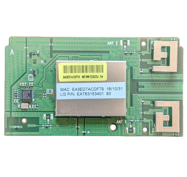 EAT63153401 LG Wifi-Board, LGSBWAC61, EAT63153401, 005-100911, LGSBW61, 55UH6550-UB OLED55C6P-U AUSZLH OLED55C6P-U BUSZLJR 75UH6550 55UH8500-UA BUSWLJR 43UH6500-UB BUSWLJM 65UH6550-UB BUSWLJR 60UH6550-UB BUSWLJR 49UH6500-UB BUSWLJR OLED65E6P-U BUSZL