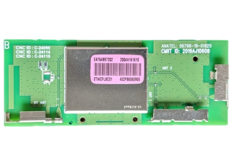 EAT64897202 LG WiFi Board, 06798-19-01925, 2019AJ10608, ETWCFLBC01, LGSBWAC94, 75NANO99UNA, OLED65GXPUA, OLED55GXPUA