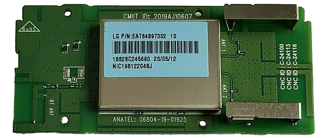 EAT64897302 LG Wifi Board, EAT64897302, LGSBWAC02, 55UN7300PUF, 65UN7300PUF, 65NAN081ANA, 55UN7300PUF, 70UN7370PUC, 50UN7300PUF, 55UN6955ZUF