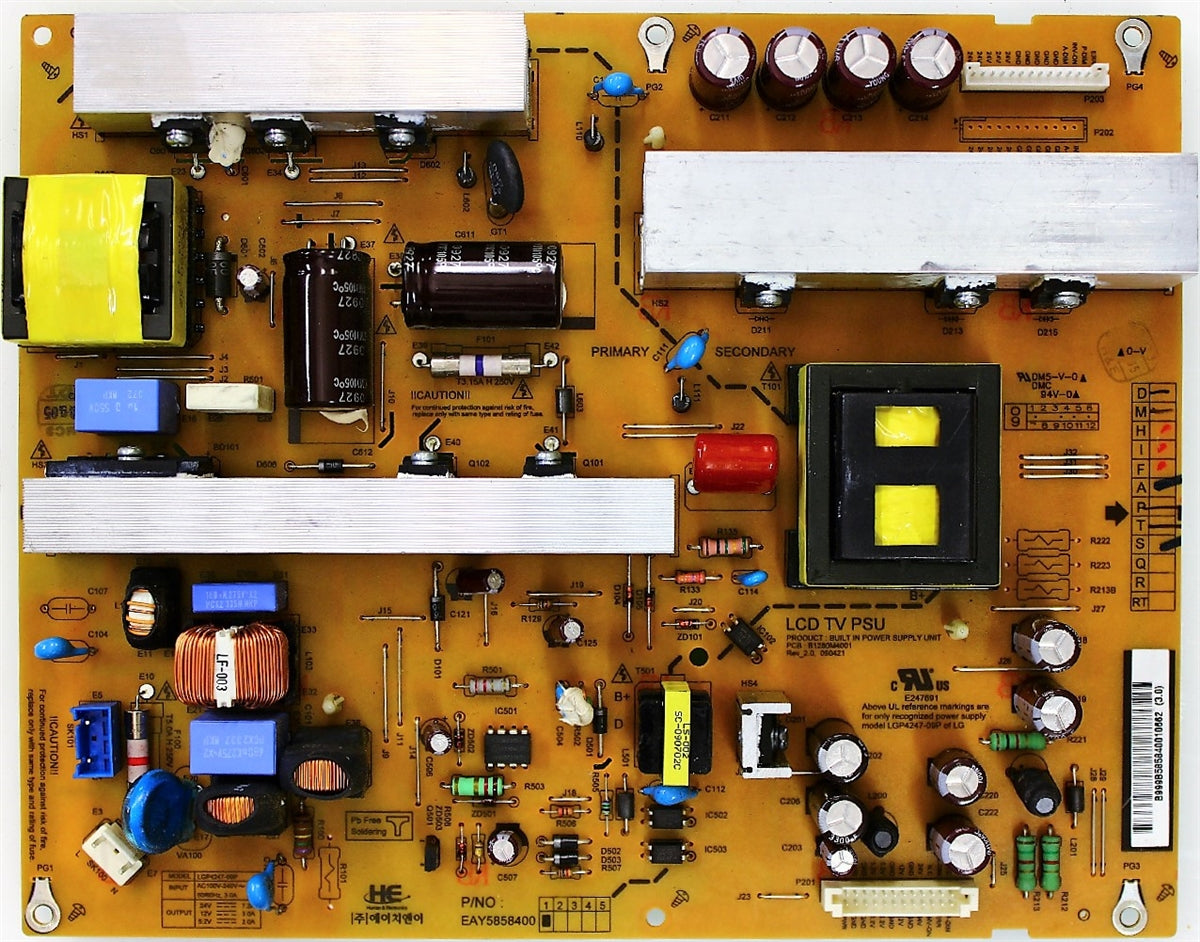 EAY58584001 LG TV Module, power supply, LGP4247-09P, 81280M4001, 47LH30-UA, 47LH90-UB, 42LH90-UB