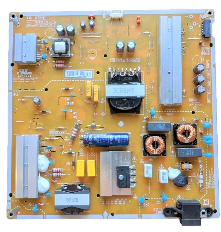 EAY65895642 LG Power Supply, EAY65895642, LGP70T-21U1, EAX69502302(1.0), 70UP8070PUA, 70UP7770PUB, 70NANO74UPA, 70UQ9000PUD, 70NANO75UQA