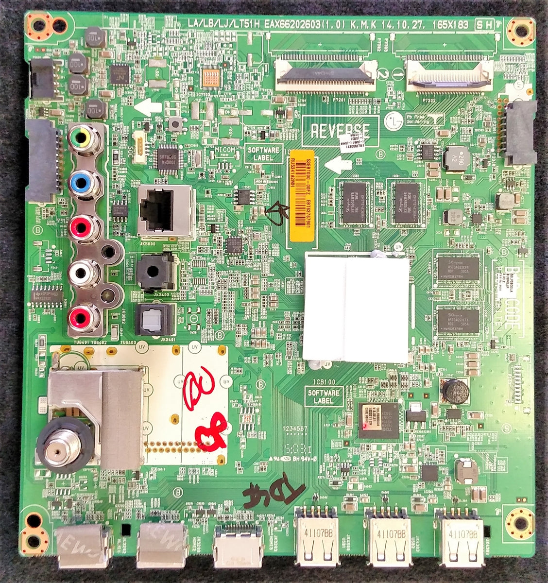 EBT63767901 LG Main Board, EAX66202603(1.0), 60LF6300-UA