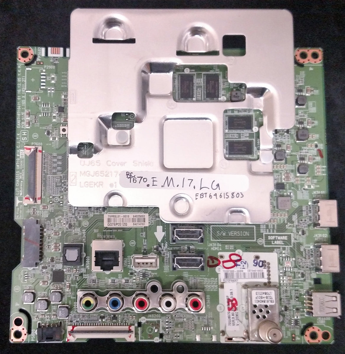 EBT64615803 LG Main Board, EAX67187104(1.0), 70UJ6570UB TV Parts Today