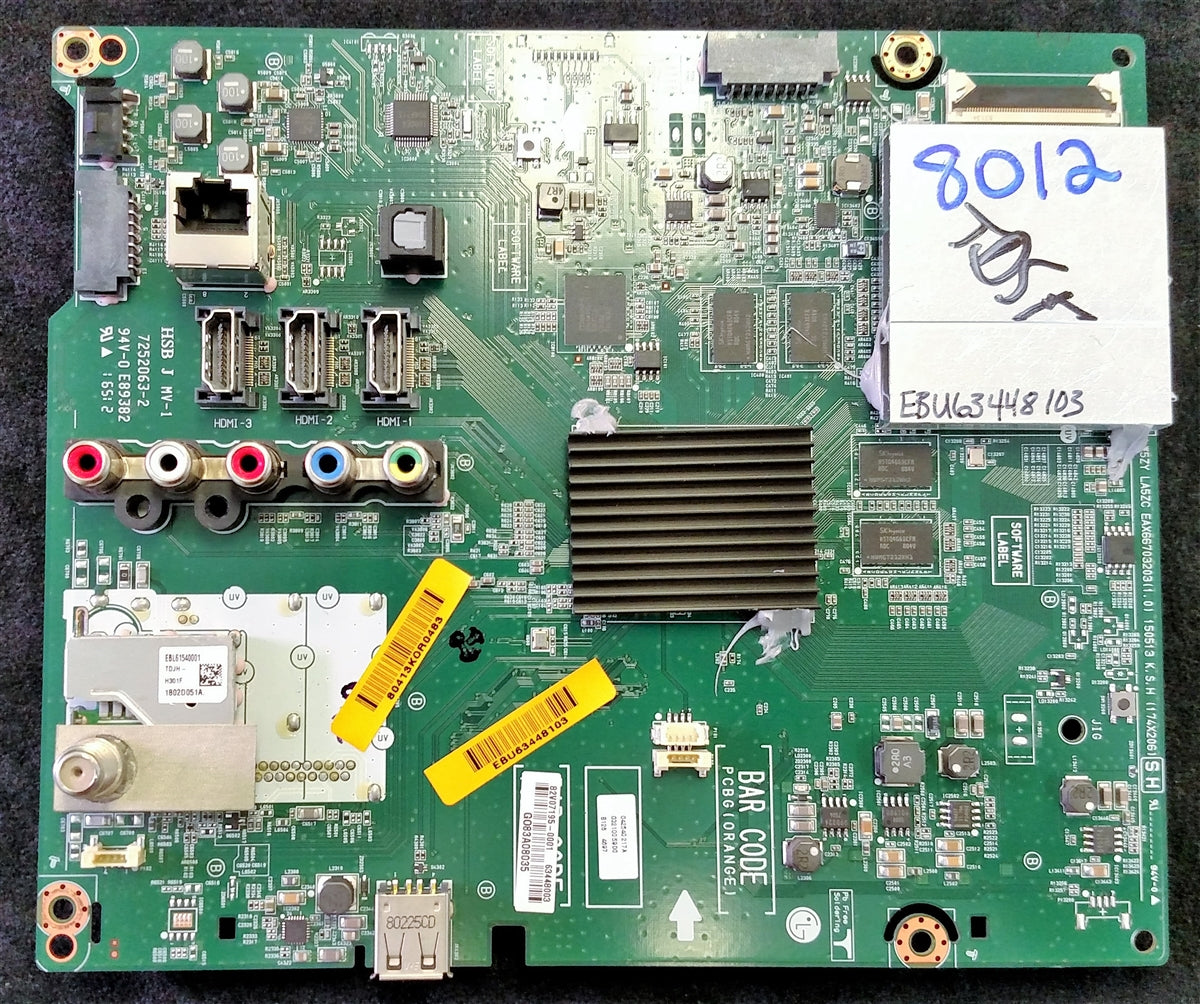EBU63448103 LG Main Board, EAX66703203(1.0), UA.BUSYLJR, 65UF6800-UA