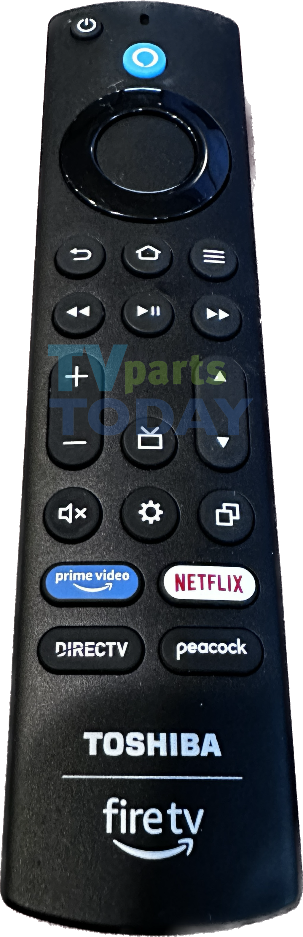 337282 Toshiba Fire TV Remote, DirectTv Button and Peacock button, G2P2BN00 65LF711U20 55LF711U20 50LF711U20 43LF711U20 49LF421U19 43LF421U19 32LF221U19 55LF621U19 50LF621U19 43LF621U19