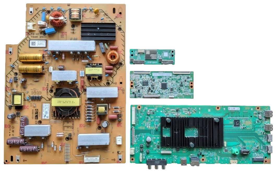 KD-65X750H Sony TV Repair Parts Kit, A-5019-132-A Main Board, 1-001-390-21 Power Supply, 1-003-727-21 T-Con, 1-004-768-11 Wifi, KD-65X750H, KD-65X750CH