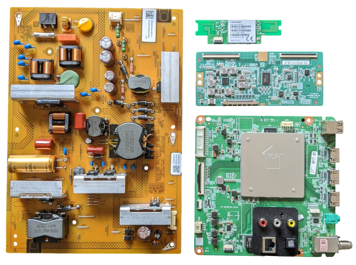 KD-65X75K Sony TV Repair Parts Kit, A-5046-315-A Main Board, 1-015-151-11 Power Supply, HV650QNBN9L T-Con, 1-015-059-11 Wifi, KD-65X75K