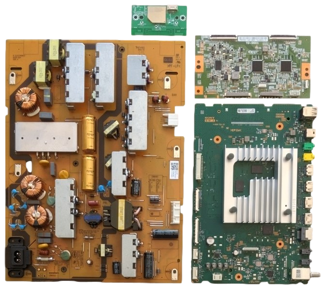 KD-65X85J Sony TV Repair Parts Kit, A-5027-359-A Main Board, 1-004-423-42 Power Supply, ST6451D03-5, 1-011-258-21 T-con, 1-005-419-12 Wifi, KD-65X85J