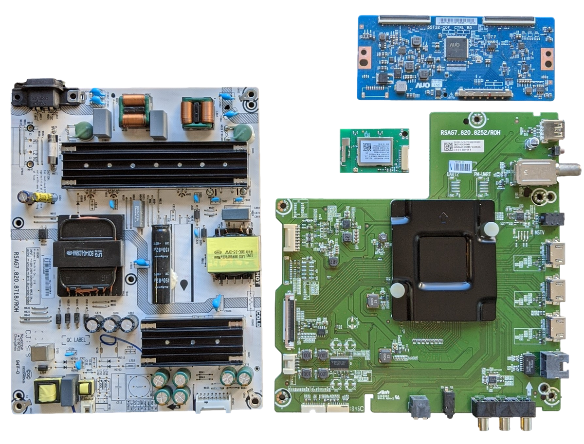 LC-50LBU711U Sharp TV Repair Parts Kit, 251351 Main Board, 243672 Power Supply, 55.50T32.C10 T-Con, 1196330 Wifi, LC-50LBU711U