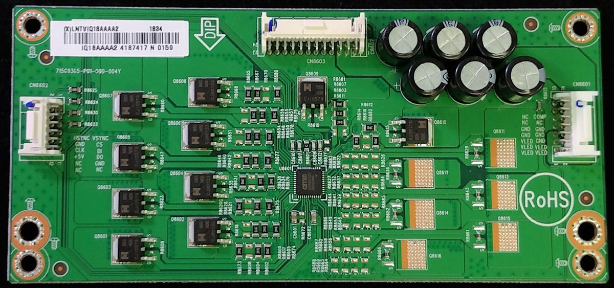 LNTVIQ18AAAA2 Vizio LED Driver, 715G9365-P01-000-004Y, E43-F1