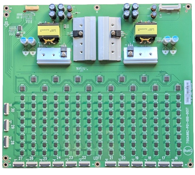 LNTVJT12ZAAAL VIZIO Left LED Driver, 715GA982-P01-000-005T, (X)LNTVJT12AAAL, P75QX-H1