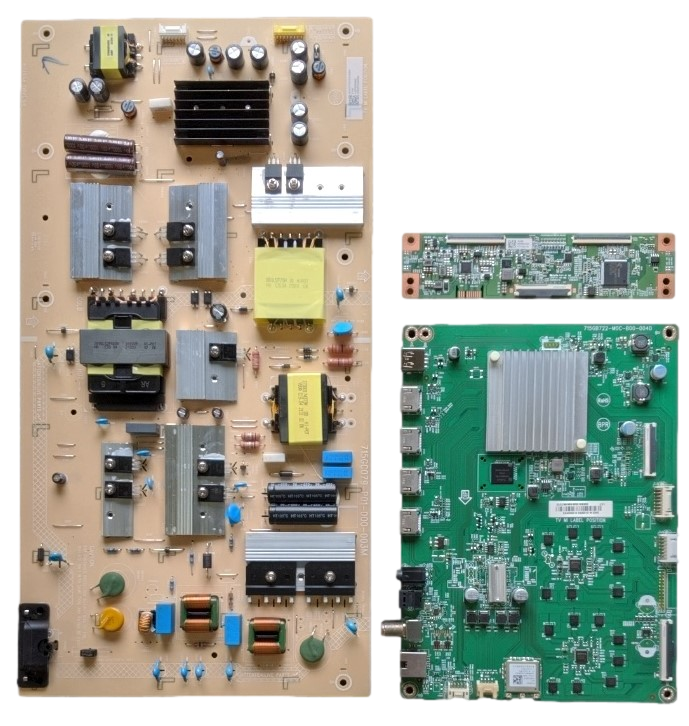 M65Q7-J01 Vizio TV Repair Parts Kit, 756TXLCB02K051 Main Board, ADTVK1824XBR Power Supply, K0032HVZZ T-Con, M65Q7-J01