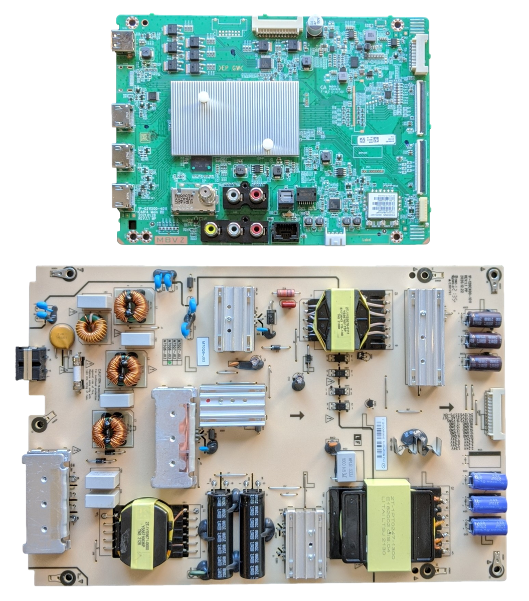 M70Q6-J03 Vizio TV Repair Parts Kit, Y8389652D Main Board, 09-70CAR190-00 Power Supply, M70Q6-J03