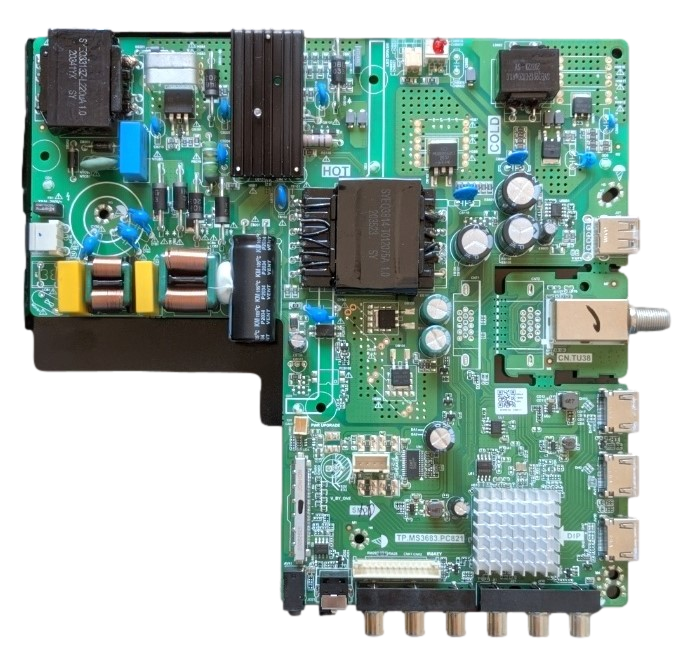 N55-POTV83BB-MAIN-V1 Sceptre Main Board/Power Supply, LC546PU2L-03, TP.MS3683.PC821, N55