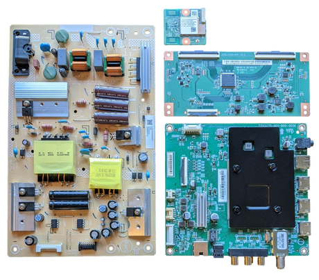 NS-50F301NA22 Insignia TV Repair Parts Kit, 756TXLCB02K082000X Main Board, PLTVJY301XXGFCU Power Supply, STCON495G T-Con, 317GWFBT667WNC Wifi, NS-50F301NA22