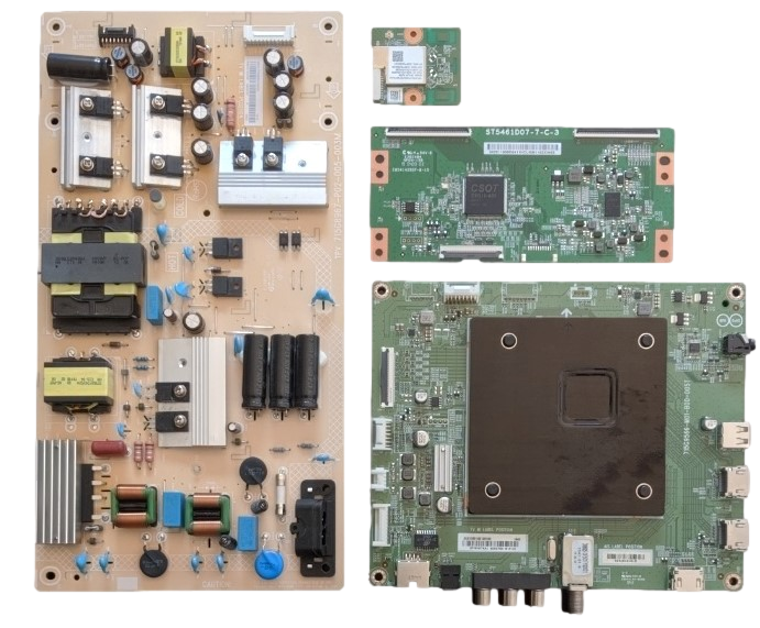 NS-55DF710NA19 Insignia TV Repair Parts Kit, 756TXICB01K013 Main Board, PLTVHW321XAGN Power Supply, ST5461D07-7-C-3 T-Con, 317GWFBT667WNC Wifi, NS-55DF710NA19