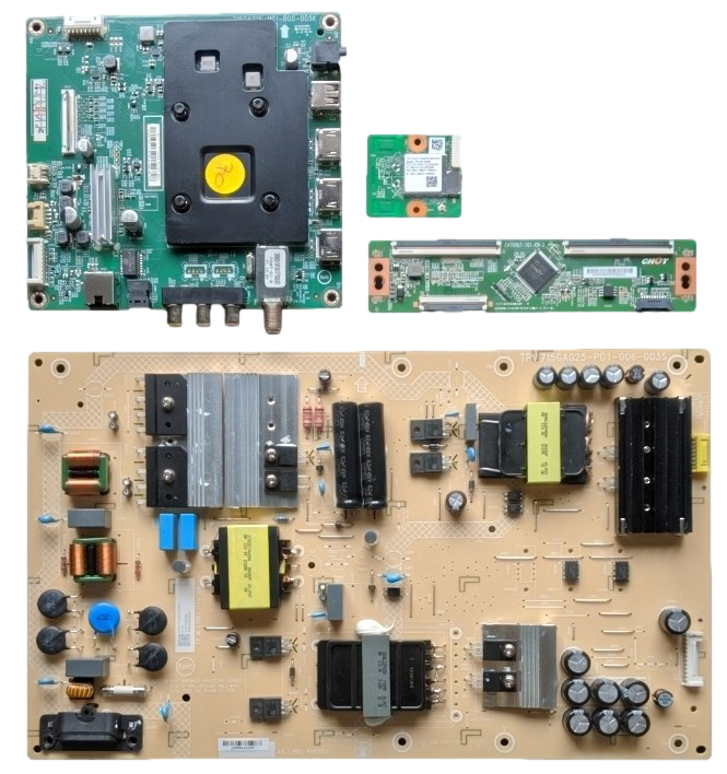 NS-70DF710NA21 Insignia TV Repair Parts Kit, 756TXKCB02K095 Main Board, PLTVJO681XAF5 Power Supply, CV7000U2-T01-CB-3 T-Con, 317GWFBT667WNC Wifi, NS-70DF710NA21