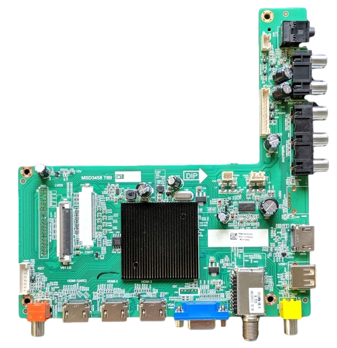 OE-43LED4K-MAIN W Box Main Board, P0Q18050282, MSD3458 T8B, 1801203111, E346897, 4704-3458T8-A3233K01, OE-43LED4K