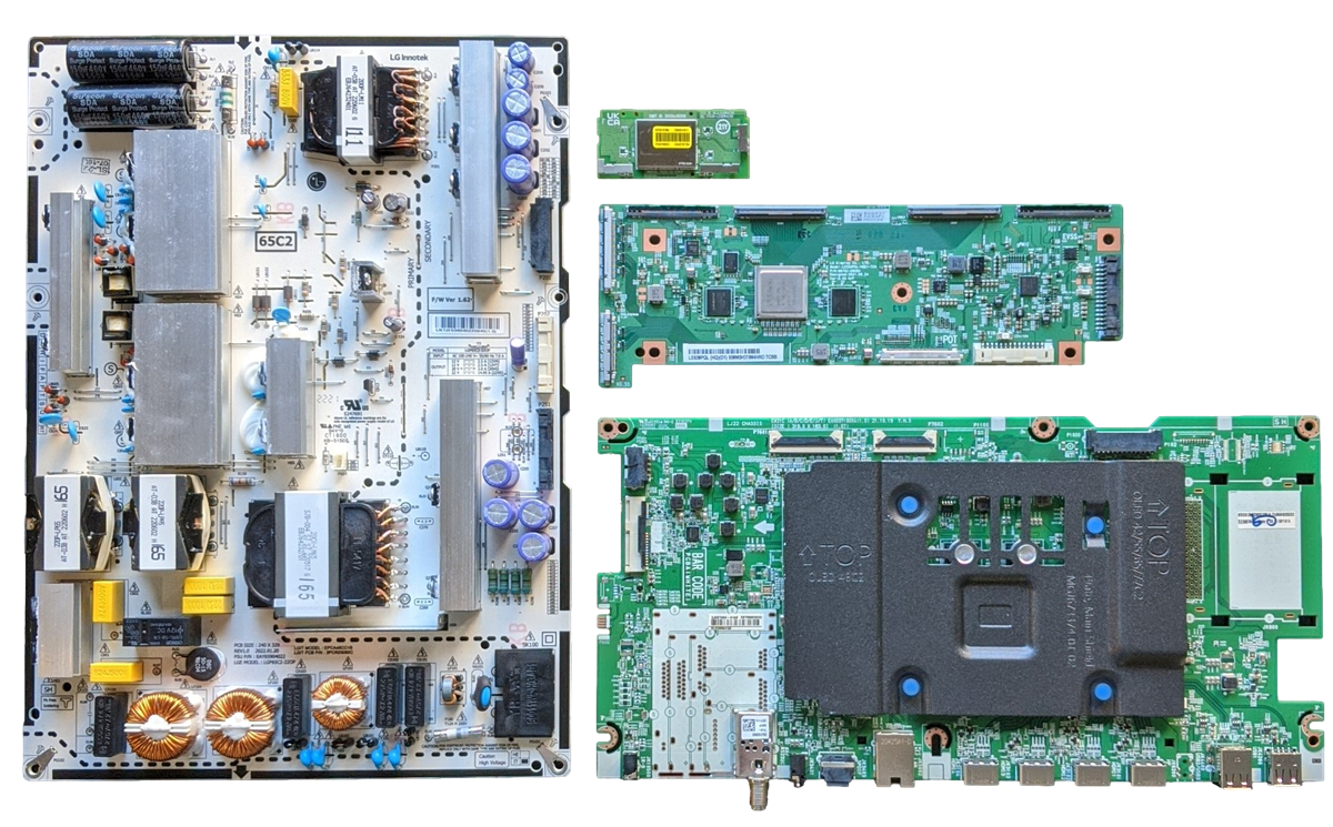 OLED65C2PUA LG TV Repair Parts Kit, EBT66925202 Main Board, EAY65904022 Power Supply, 6871L-6894A / F T-Con, EAT65167004 Wifi, DUSQLJR, OLED65C2PUA