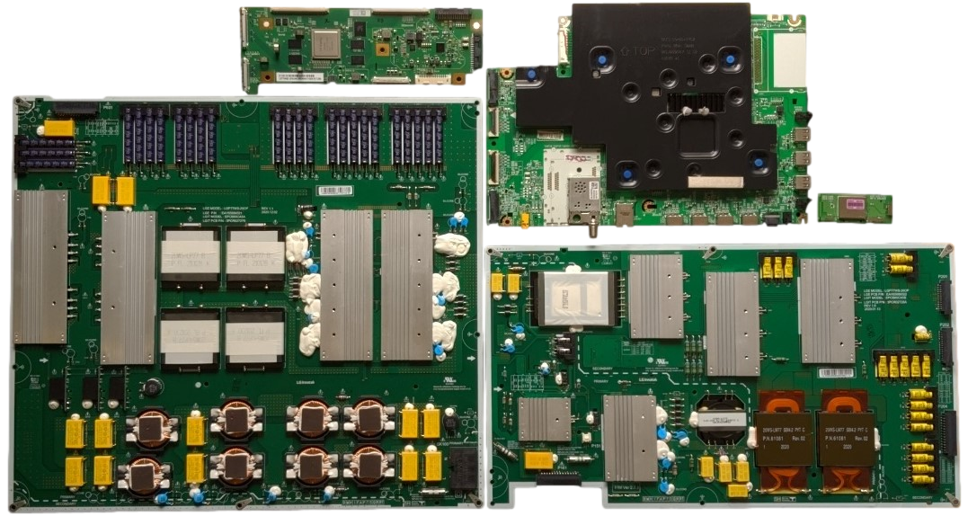 OLED77GXPUA BUSWLJR LG TV Repair Parts Kit, EBT66432303 Main, EAY65689321 Power, EAY65689322 Power, EAT65148701 T-Con, EAT64897202 Wifi, OLED77GXPUA.BUSWLJR