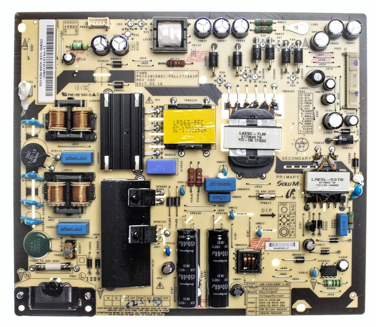 PK101W1580I Toshiba Power Supply, PSLL171401P, 55L711U18