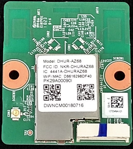 PK29A00090I TOSHIBA WIFI BOARD, DHUR-AZ68, 49LF421U19, 55LF621U19, 55LF711U20