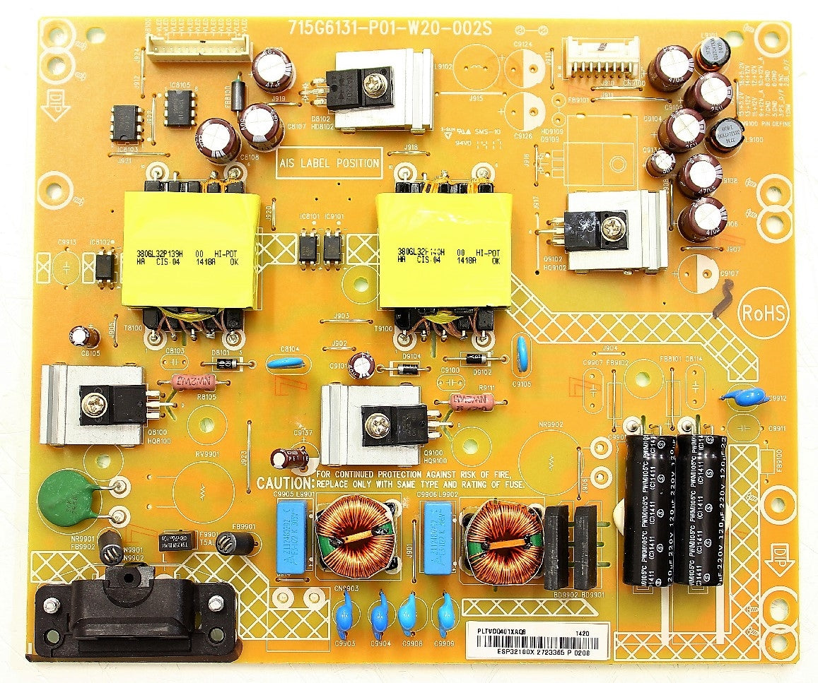 PLTVDQ401XAQ8 Vizio TV Module, power supply, 715G6131-P01-W20-002S, E420-B1