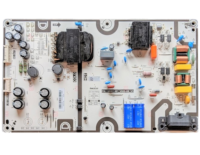 PW.138W2.681 Vizio Power Suppy, P650D108DB, 6M04B0002K000, B0002K000, PW.138W2.681_V655-H9_V3, V655-H9, V655-H19