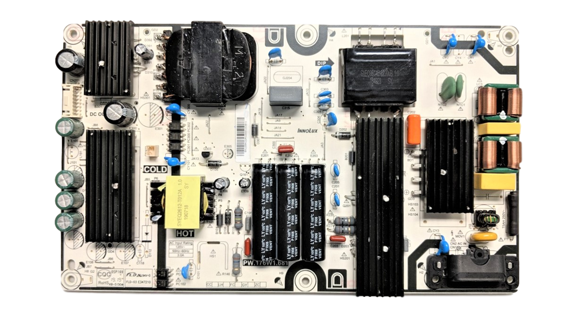 PW.176W1.681 Vizio Power Supply, G19040187, E347210, V655-G9, V705-G3, V655-H9, V655-H19