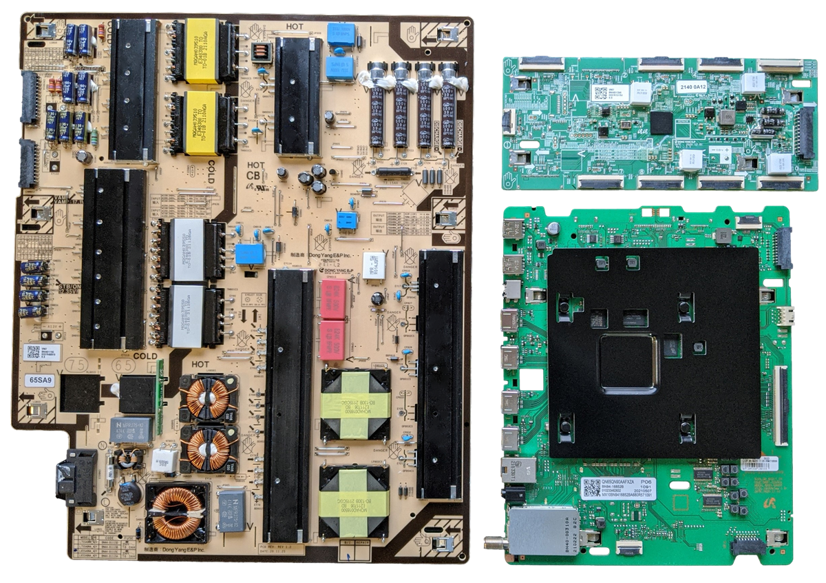 QN65QN90AAFXZA Samsung TV Repair Parts Kit, BN94-16852B / BN94-17139A Main Board, BN44-01115C Power Supply, BN94-17100A SubCon, QN65QN90AAFXZA AC04, QN65QN90AAFXZA