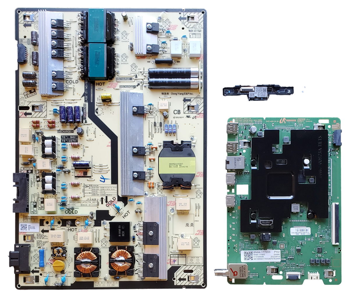 QN75Q60BAFXZA Samsung TV Repair Parts Kit, BN94-17765S Main Board, BN44-01103B Power Supply, BN95-01403A Wifi, CA06, QN75Q60BAF, QN75Q60BAFXZA