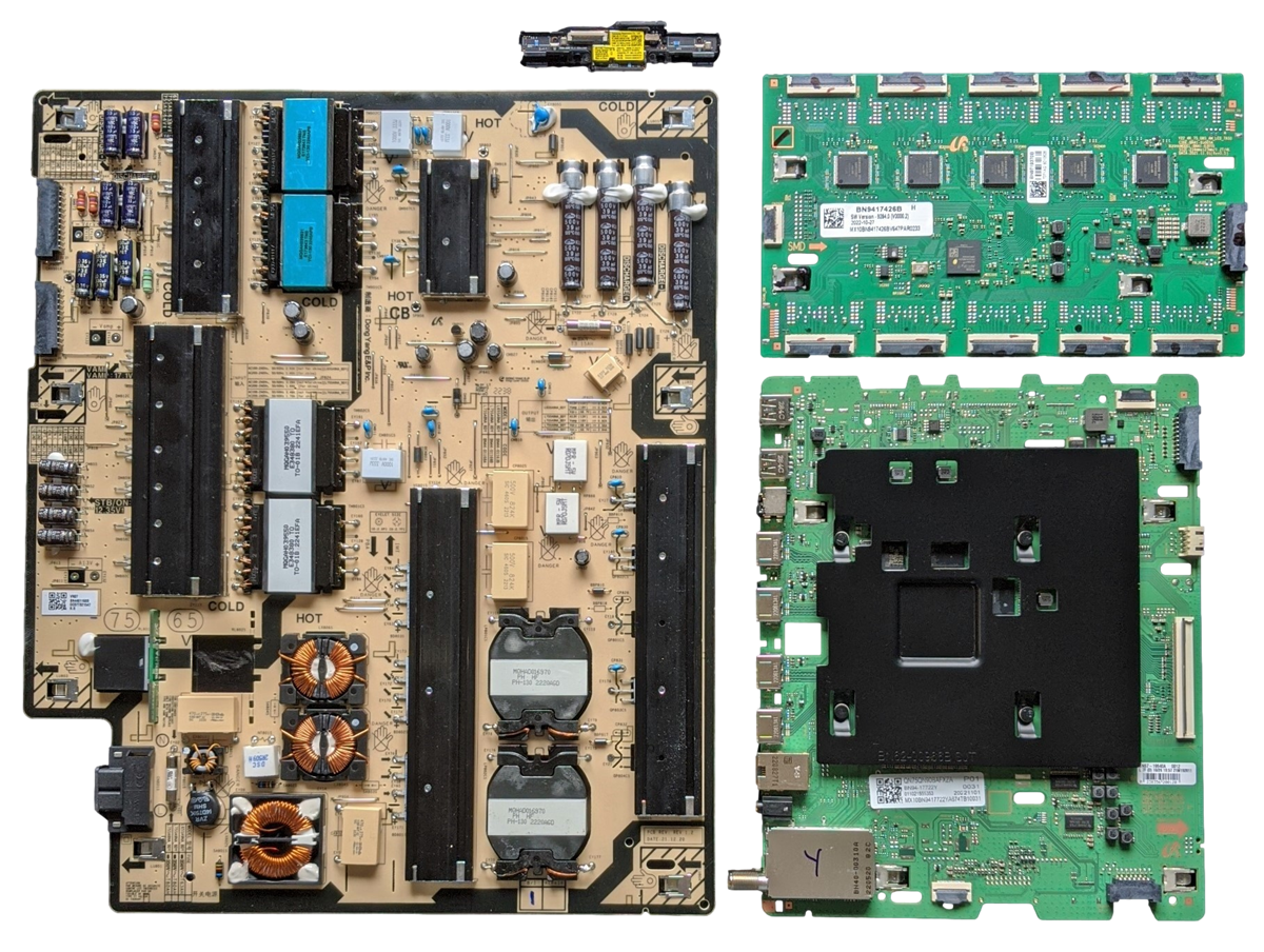 QN75QN90BAFXZA Samsung TV Repair Parts Kit, BN94-17722Y Main Board, BN44-01168B Power Supply, BN94-17426B LED Driver, BN59-01397A Wifi, CC02, QN75QN90BAFXZA
