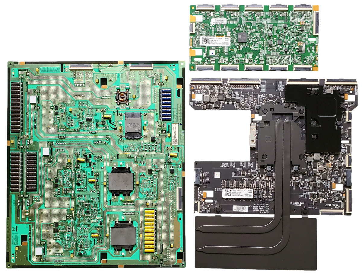QN85QN800AFXZA Samsung TV Repair Parts Kit, BN94-16880N Main Board, BN44-01129A VSS Power, BN94-16847A SubCon, QN85QN800AFXZA